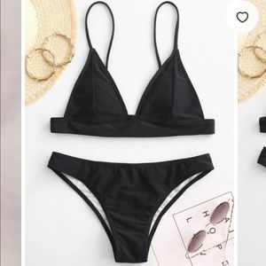 black bikini swim suit